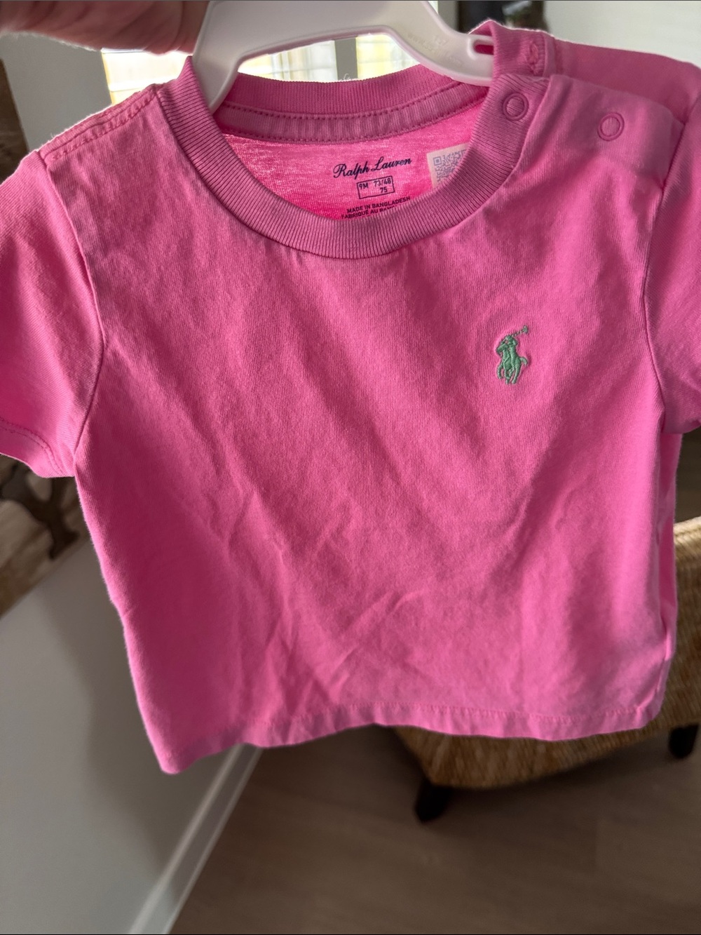Ralph Lauren Pink Short Sleeve Logo Tee